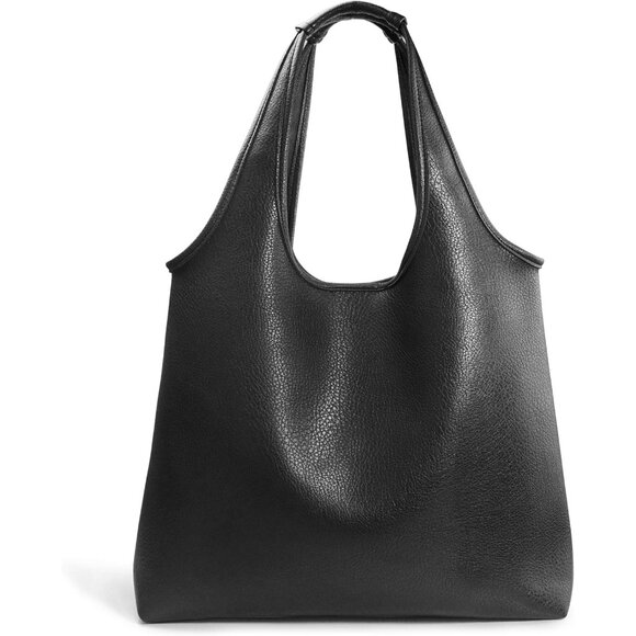 Women's Hobo Bag Soft Vegan Leather Tote Oversized Slouchy Handbag for Shopping, - Picture 1 of 7